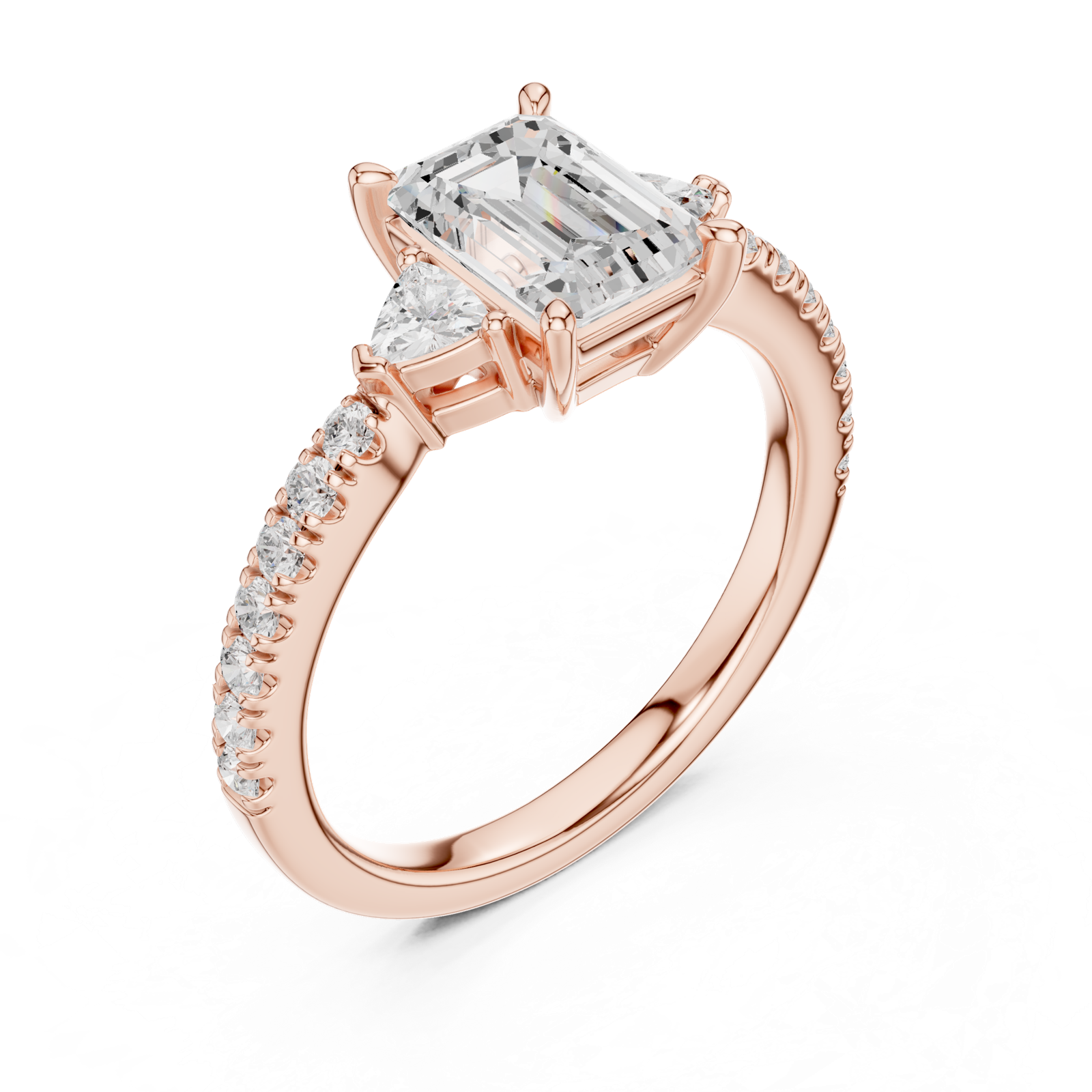 Gold Ring DDLR-857, Rose Gold, view 2