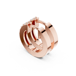 Gold Earrings AGDER-379, Rose Gold, view 2
