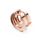 Gold Earrings AGDER-379, Rose Gold, view 2