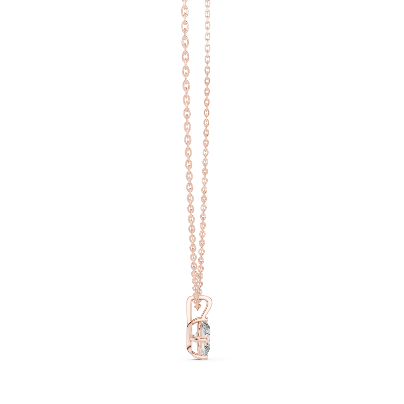 Gold Pendant GPD-0047, Rose Gold, view 3