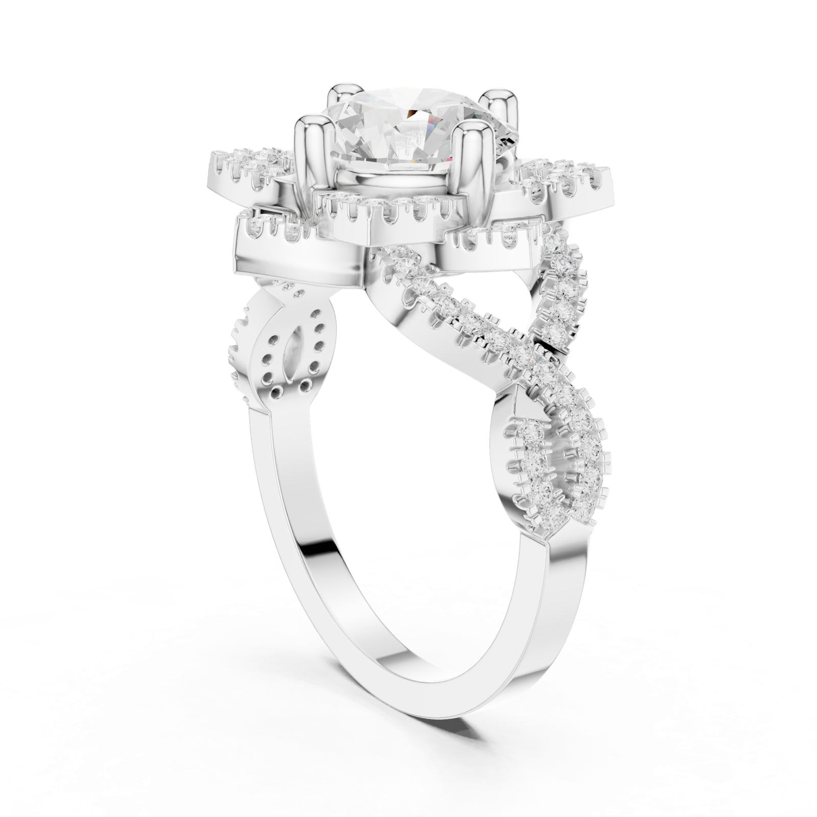 Gold Ring DDLR-411, White Gold