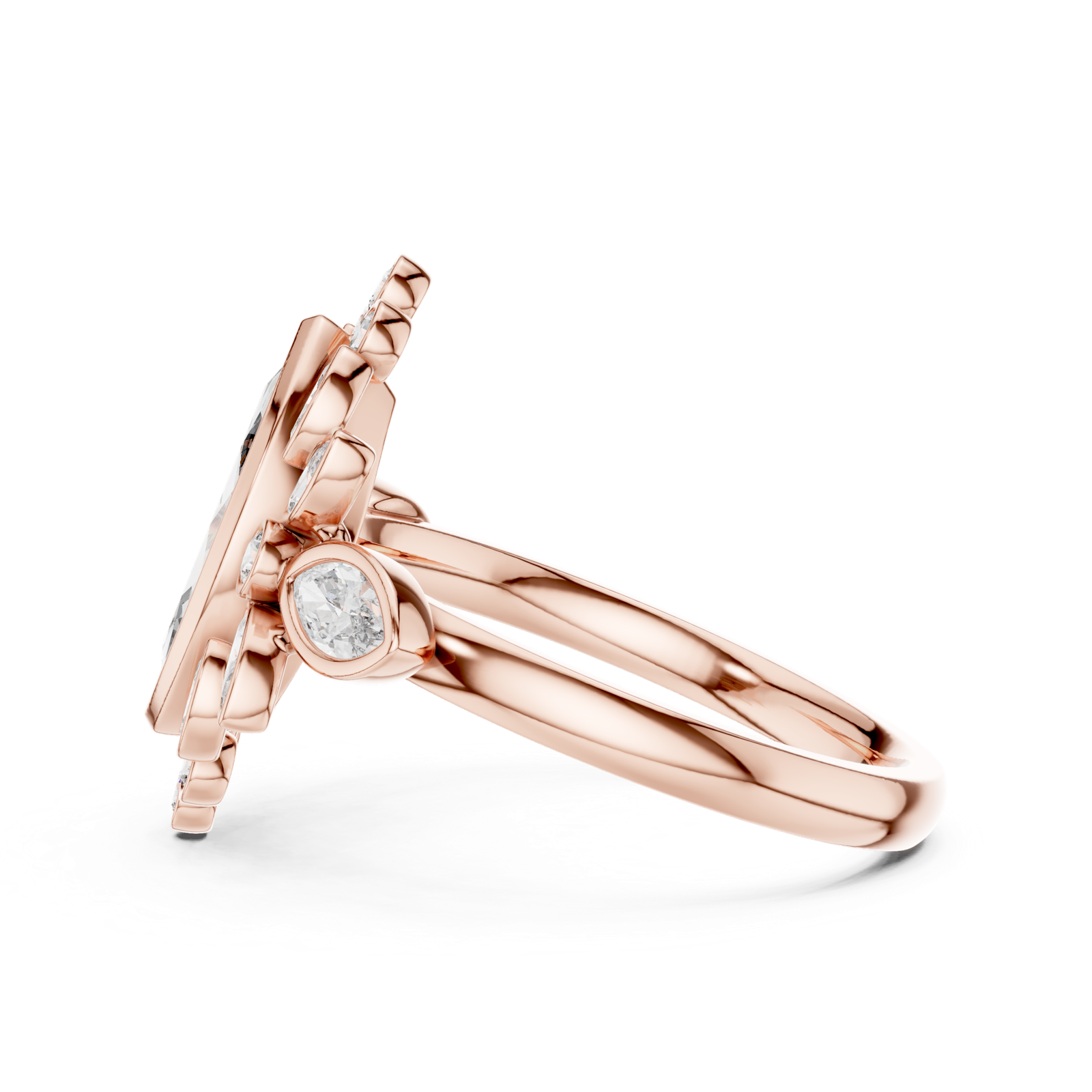 Gold Pendant 9-10019L_33, Rose Gold, view 3