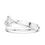 Gold Ring HLR-107, White Gold, view 3
