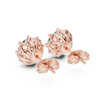 Gold Earrings 9-10075E, Rose Gold, view 3