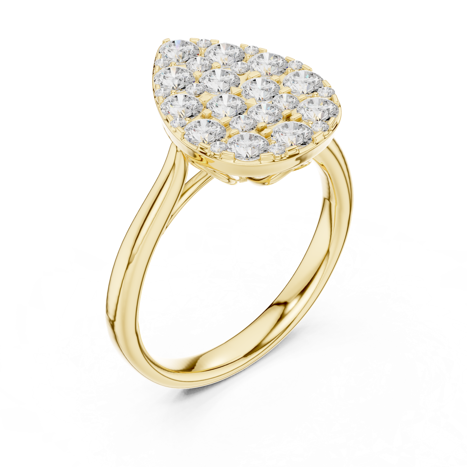Gold Ring DDLR-784, Yellow Gold, view 2