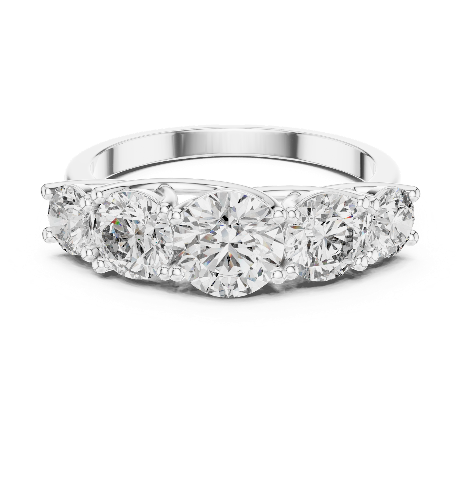Gold Ring ALR-70, White Gold, view 4