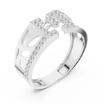 Gold Ring LR-01 (20), White Gold, view 2