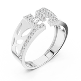 Gold Ring LR-01 (20), White Gold, view 2