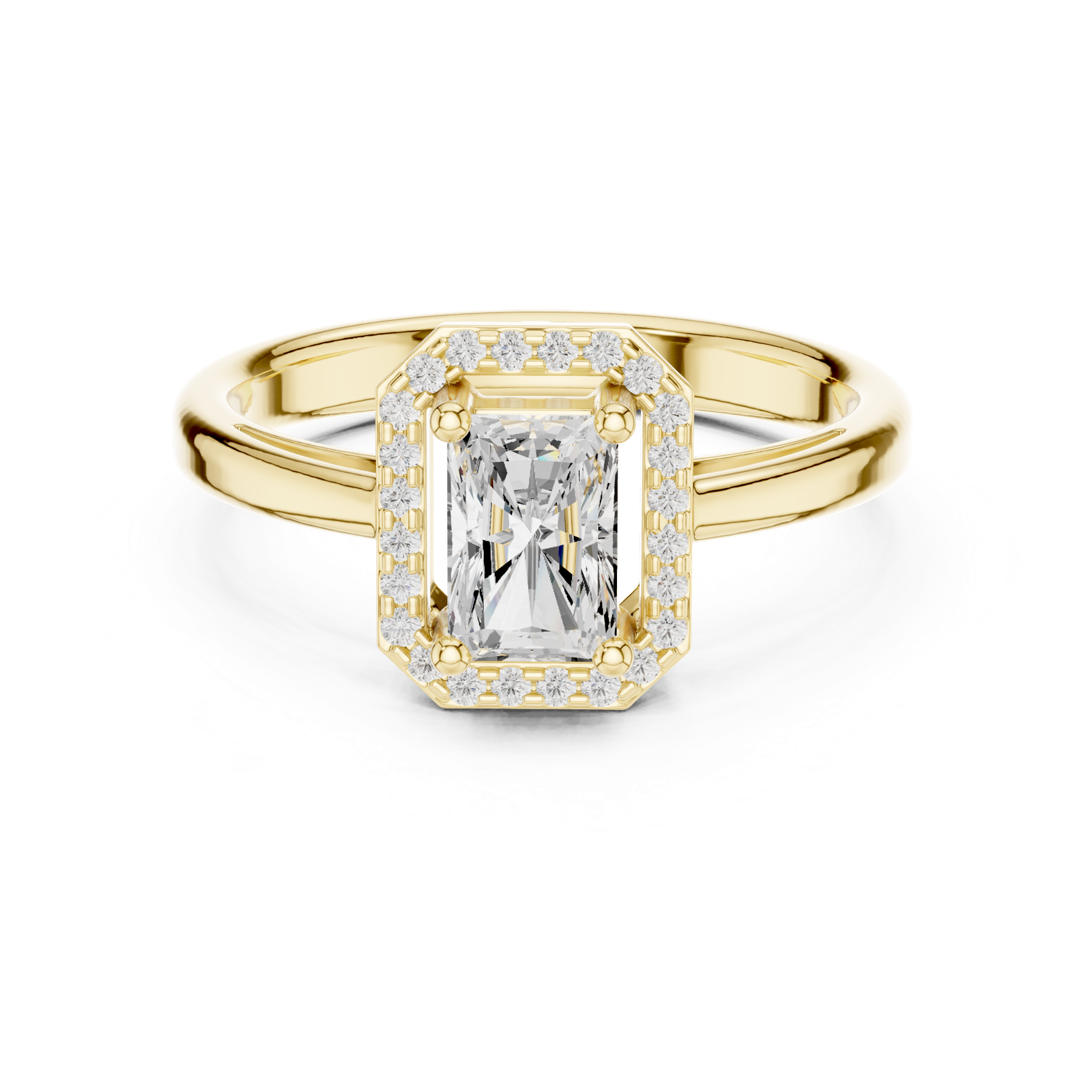 Gold Ring DDLR-472, Yellow Gold, view 4