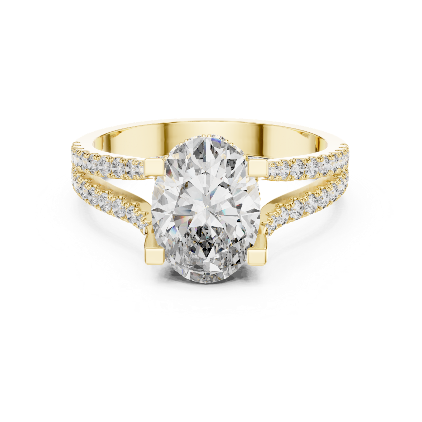 Gold Ring DDLR-183, Yellow Gold, view 4