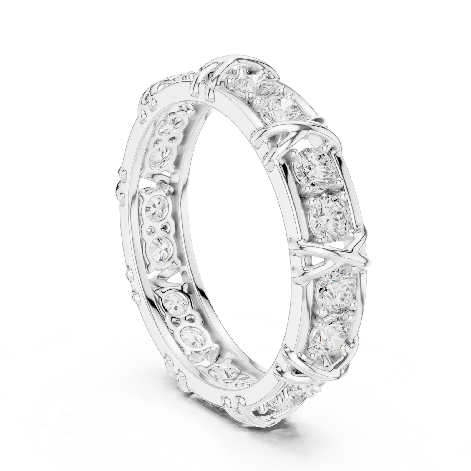 Gold Ring SBMR(46), White Gold, view 1