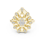 Gold Ring DDLR-822, Yellow Gold, view 4