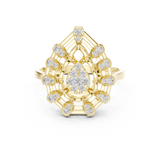 Gold Ring DDLR-822, Yellow Gold, view 4