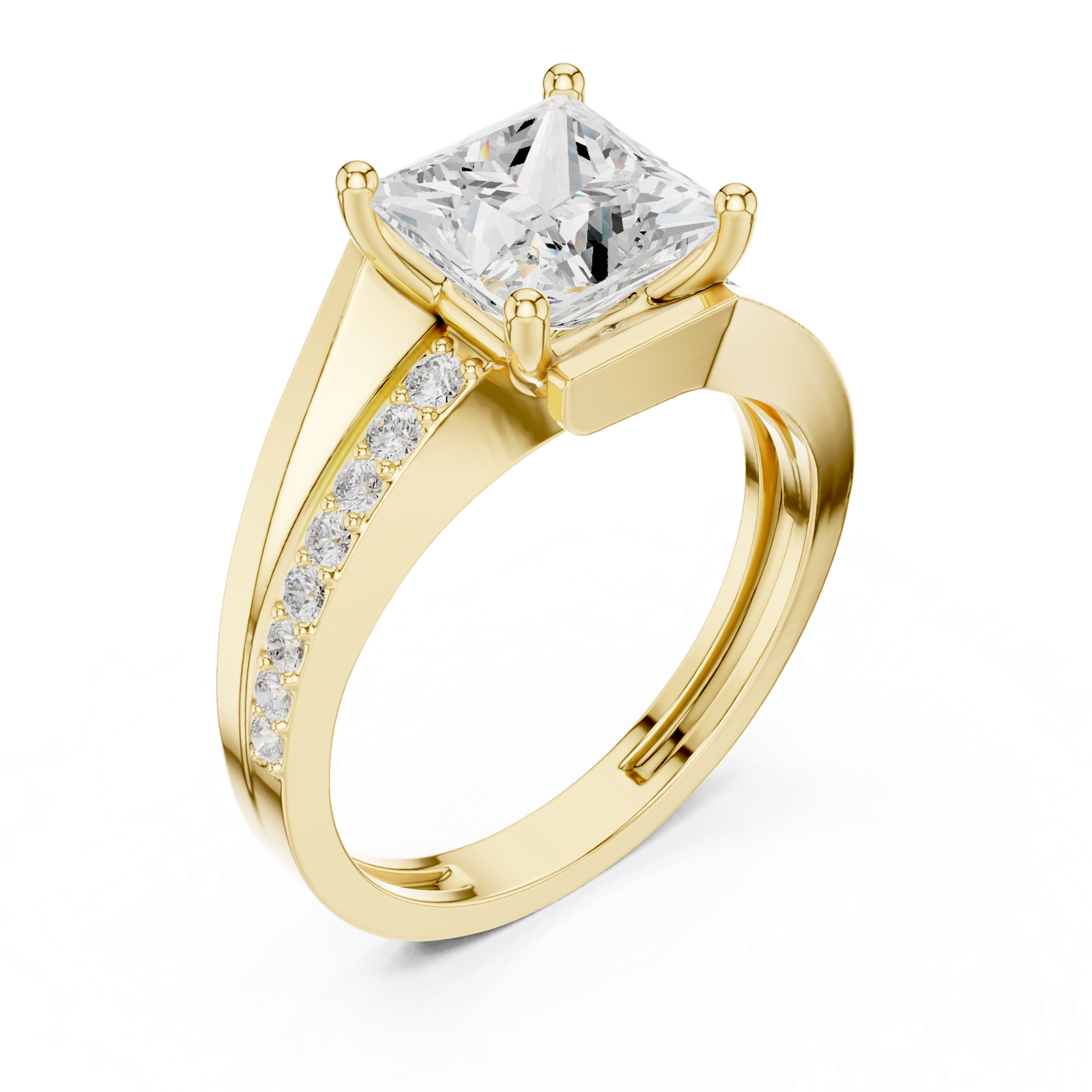 Gold Ring DDLR-395, Yellow Gold, view 2