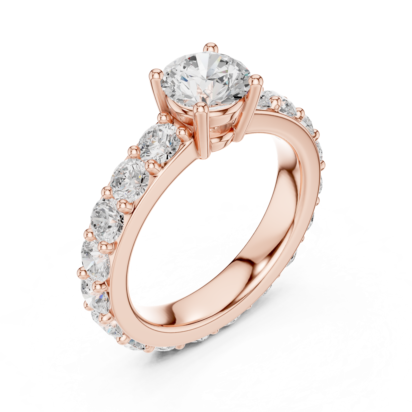 Gold Ring DDLR-654, Rose Gold, view 2