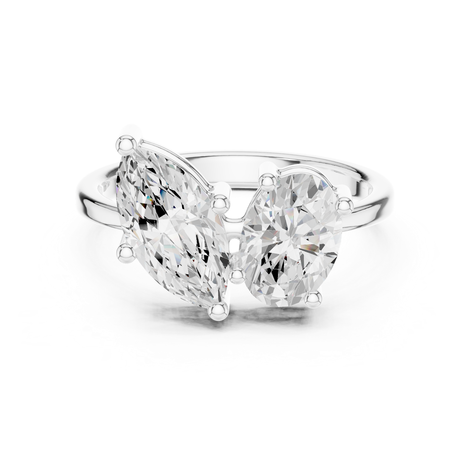 Gold Ring DDLR-532, White Gold, view 4