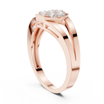 Gold Ring DDLR-736, Rose Gold, view 1