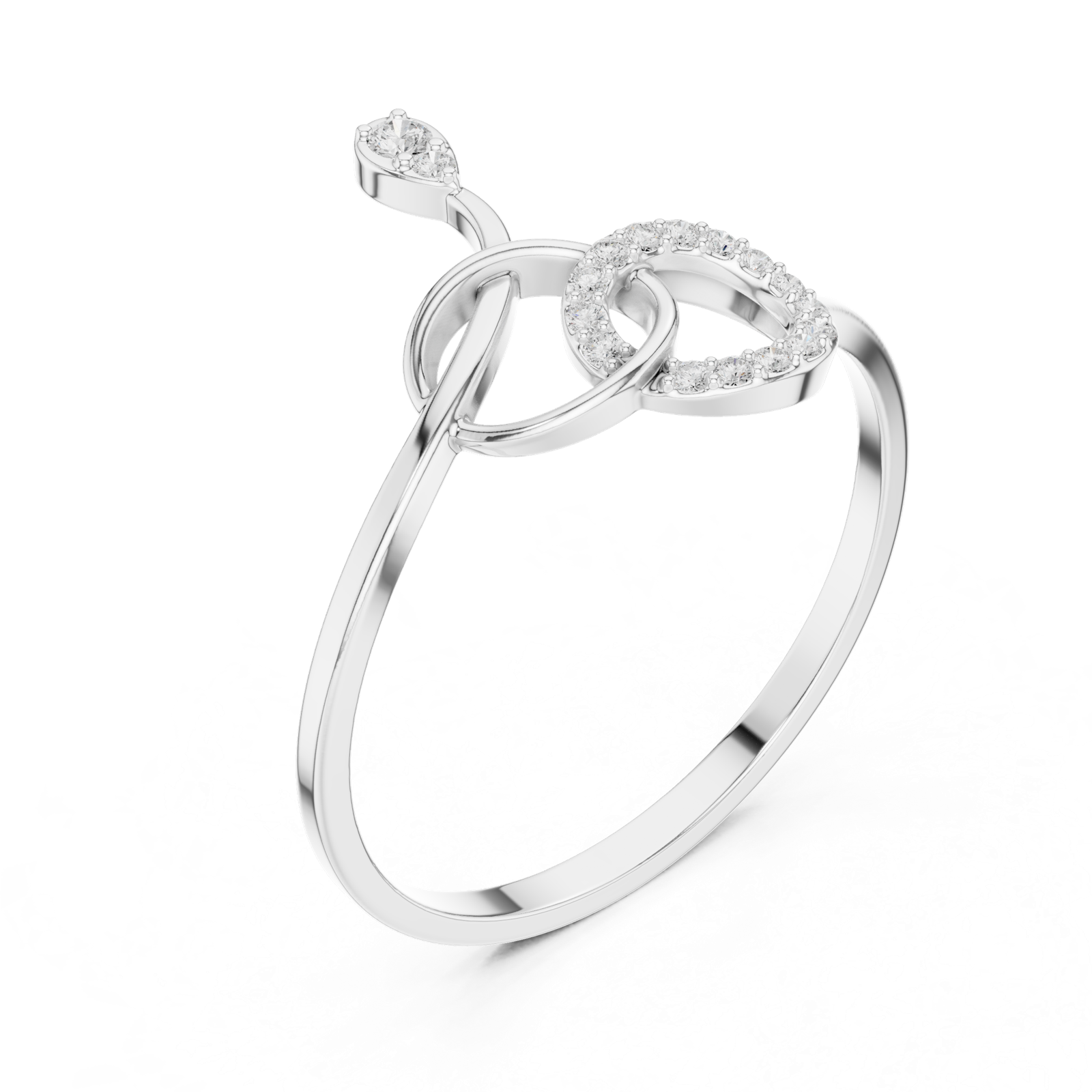 Gold Ring 1 (114), White Gold, view 2
