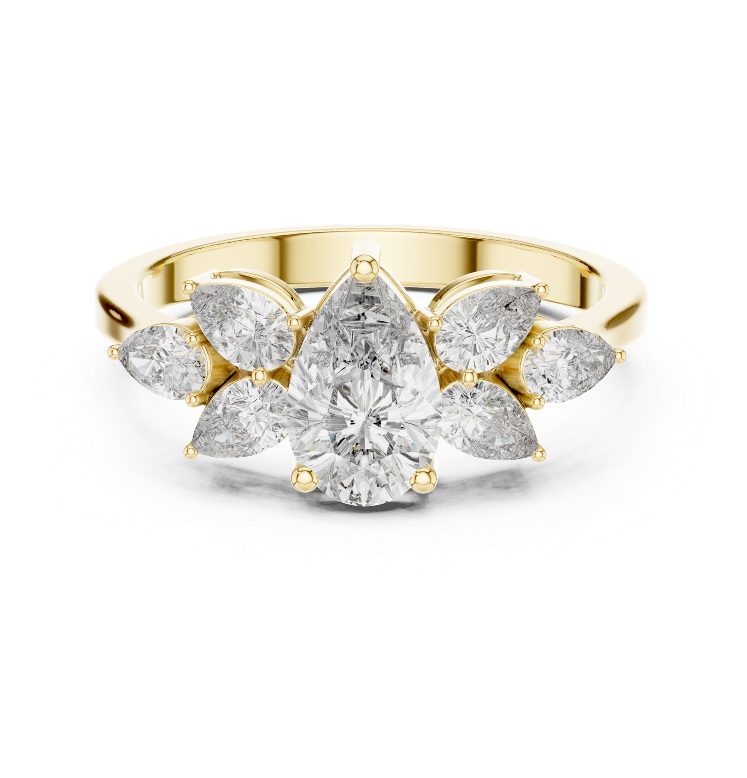Gold Ring AVBLR-132, Yellow Gold, view 4