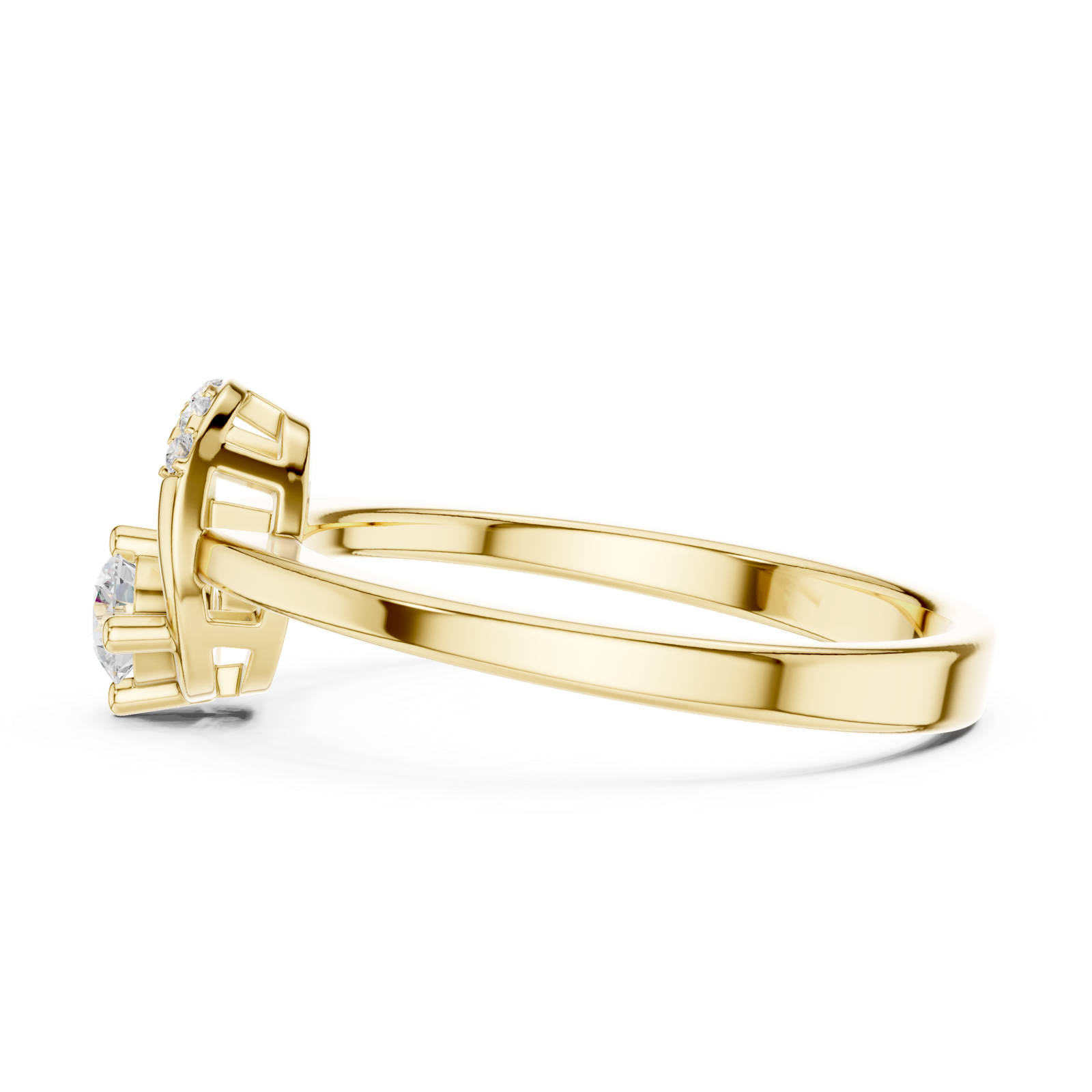 Gold Ring DDLR-840, Yellow Gold, view 3