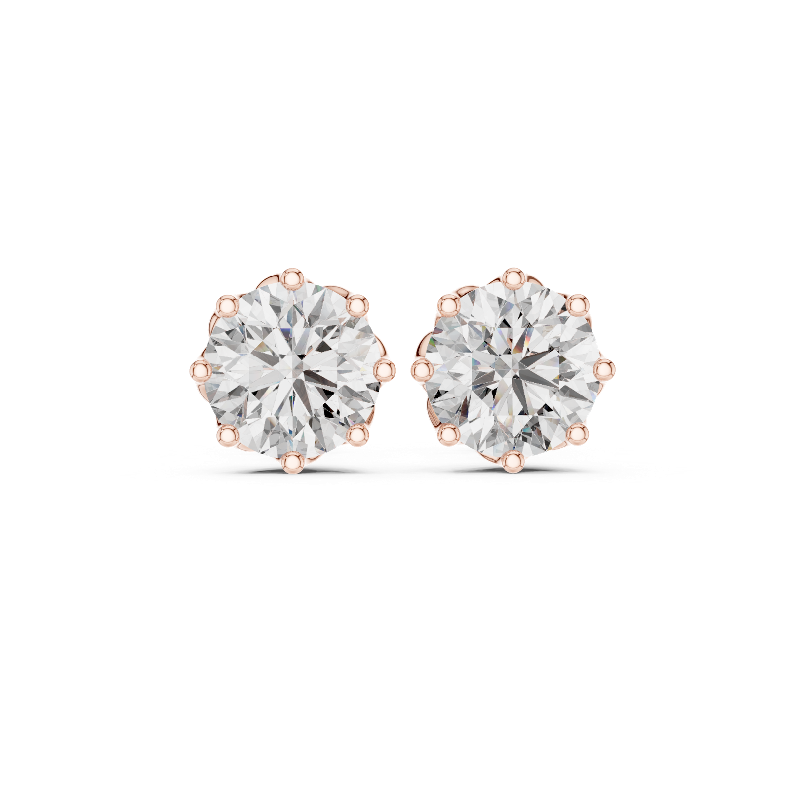 Gold Earrings 9-10075E, Rose Gold