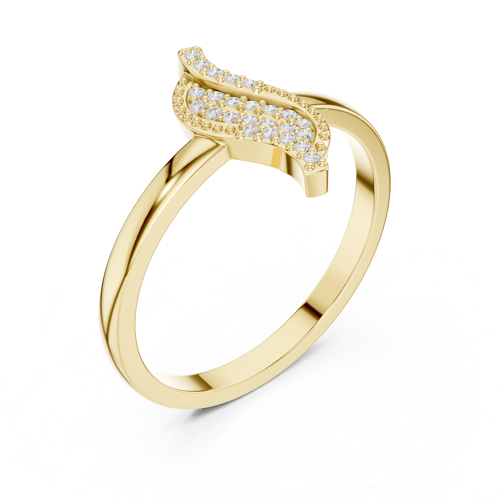 Gold Ring DDLR-663, Yellow Gold, view 2