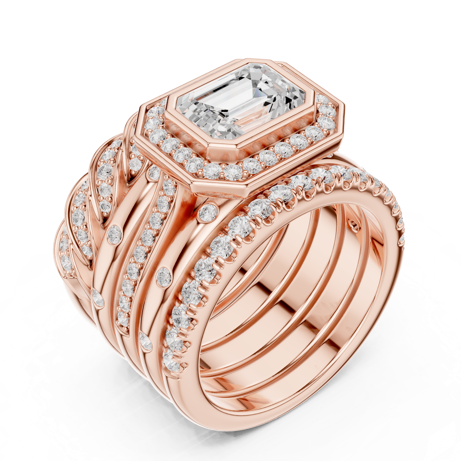 Gold Ring DDLR-849, Rose Gold, view 2