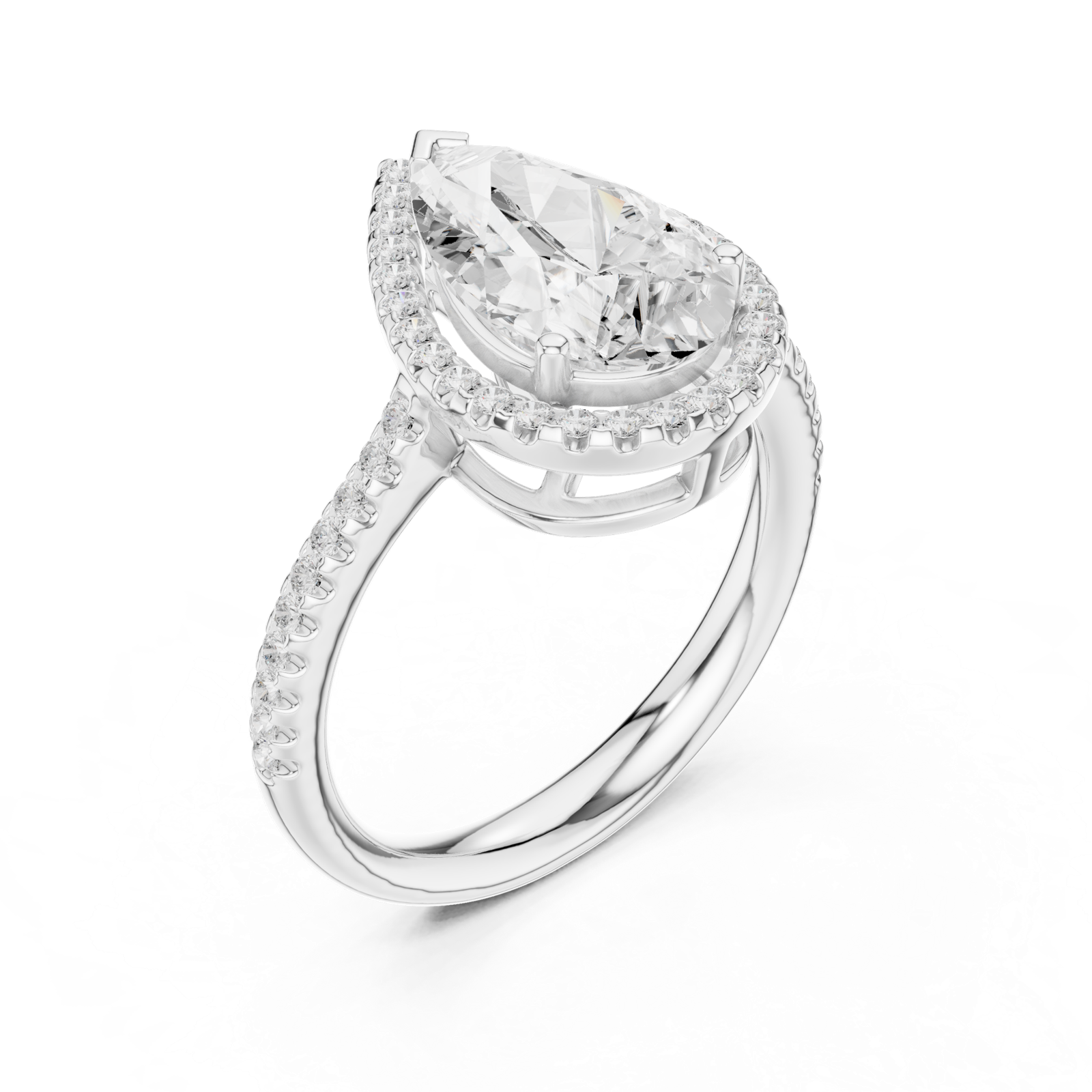 Gold Ring DDLR-747, White Gold, view 2