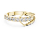 Gold Ring HLR-107, Yellow Gold, view 4
