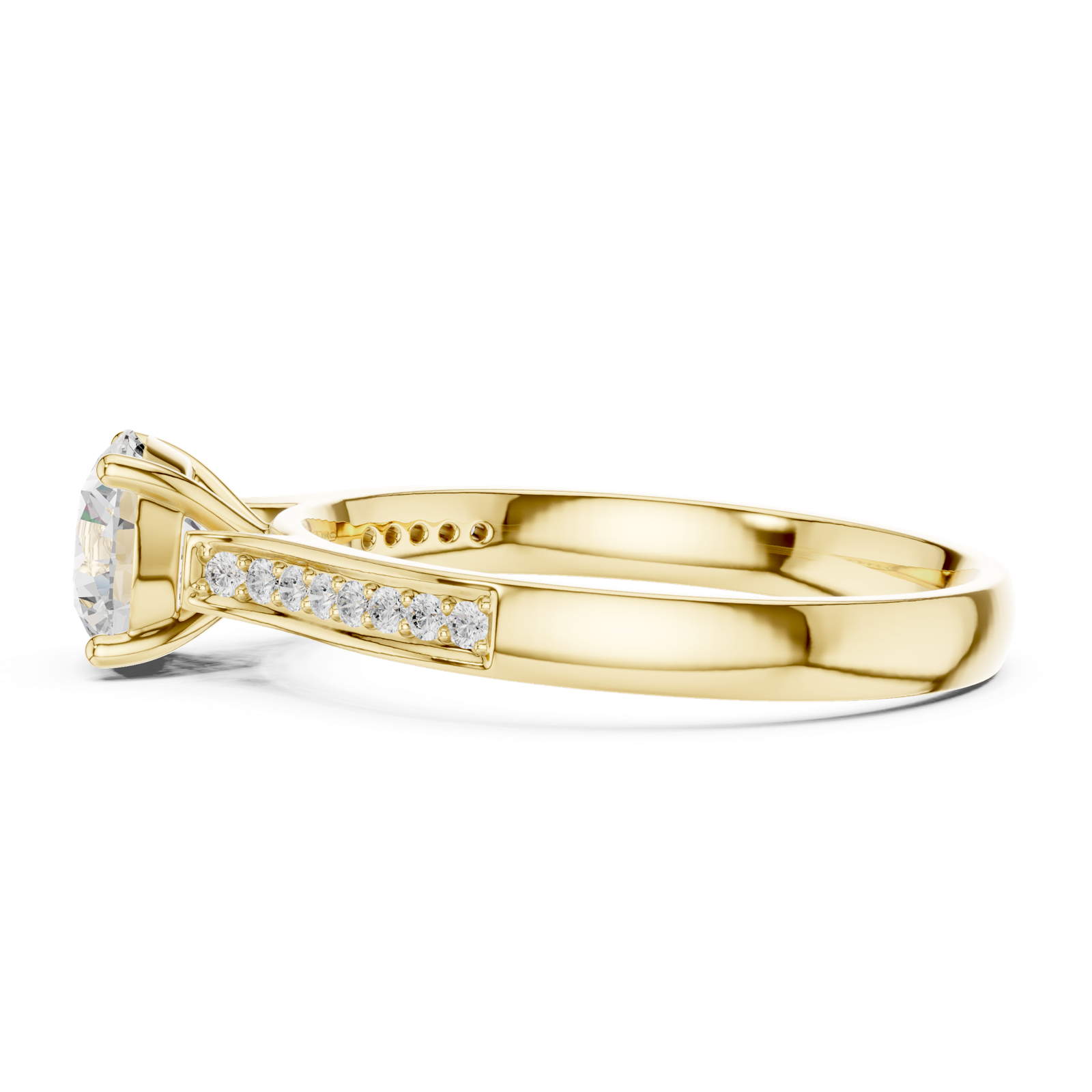 Gold Ring DDLR-772, Yellow Gold, view 3