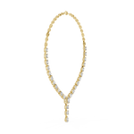 14K Solid Gold Lab Diamond Tennis Necklace, Yellow Gold, view 3