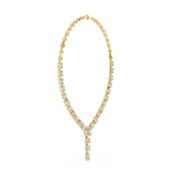 14K Solid Gold Lab Diamond Tennis Necklace, Yellow Gold, view 3