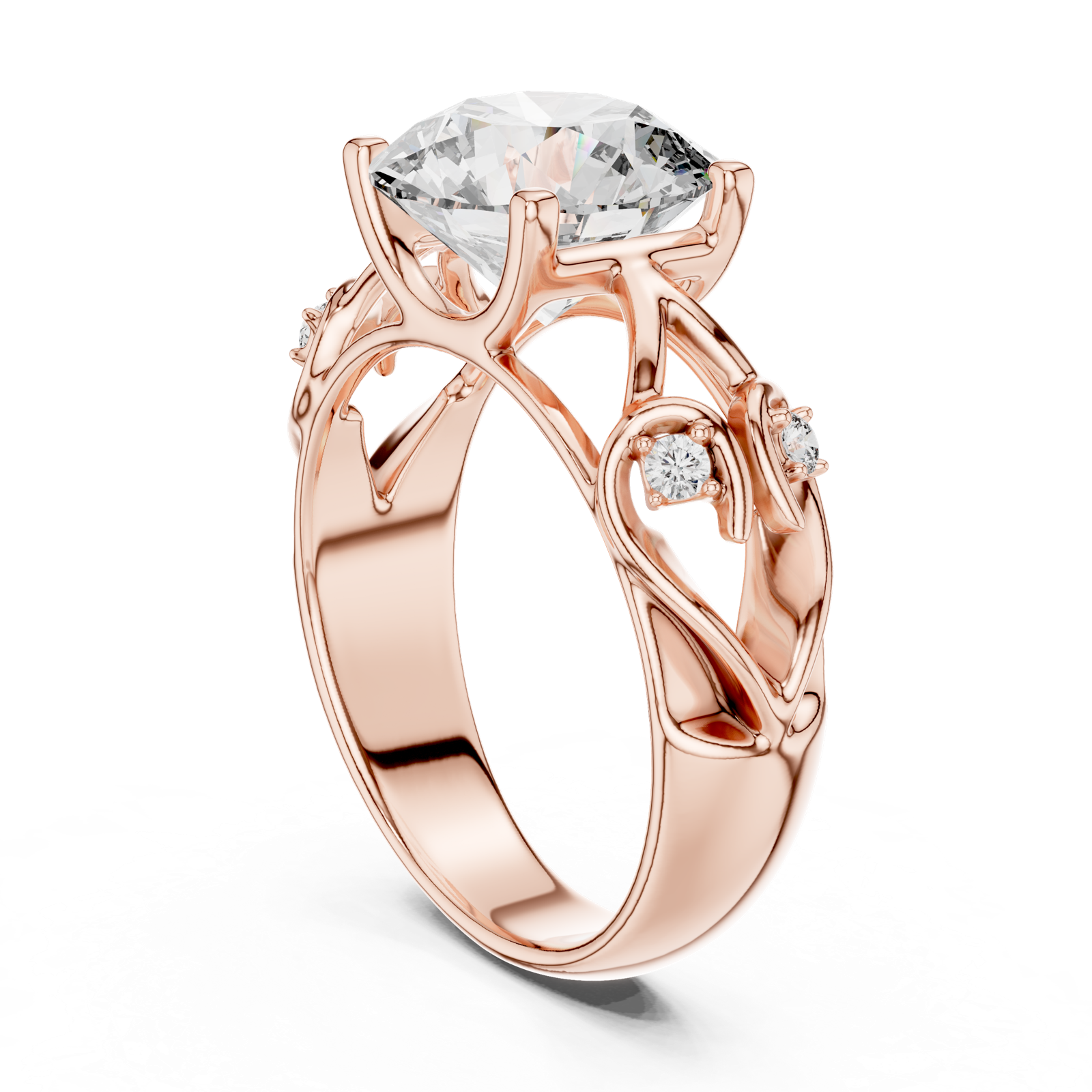 Gold Ring LR-0090, Rose Gold, view 1
