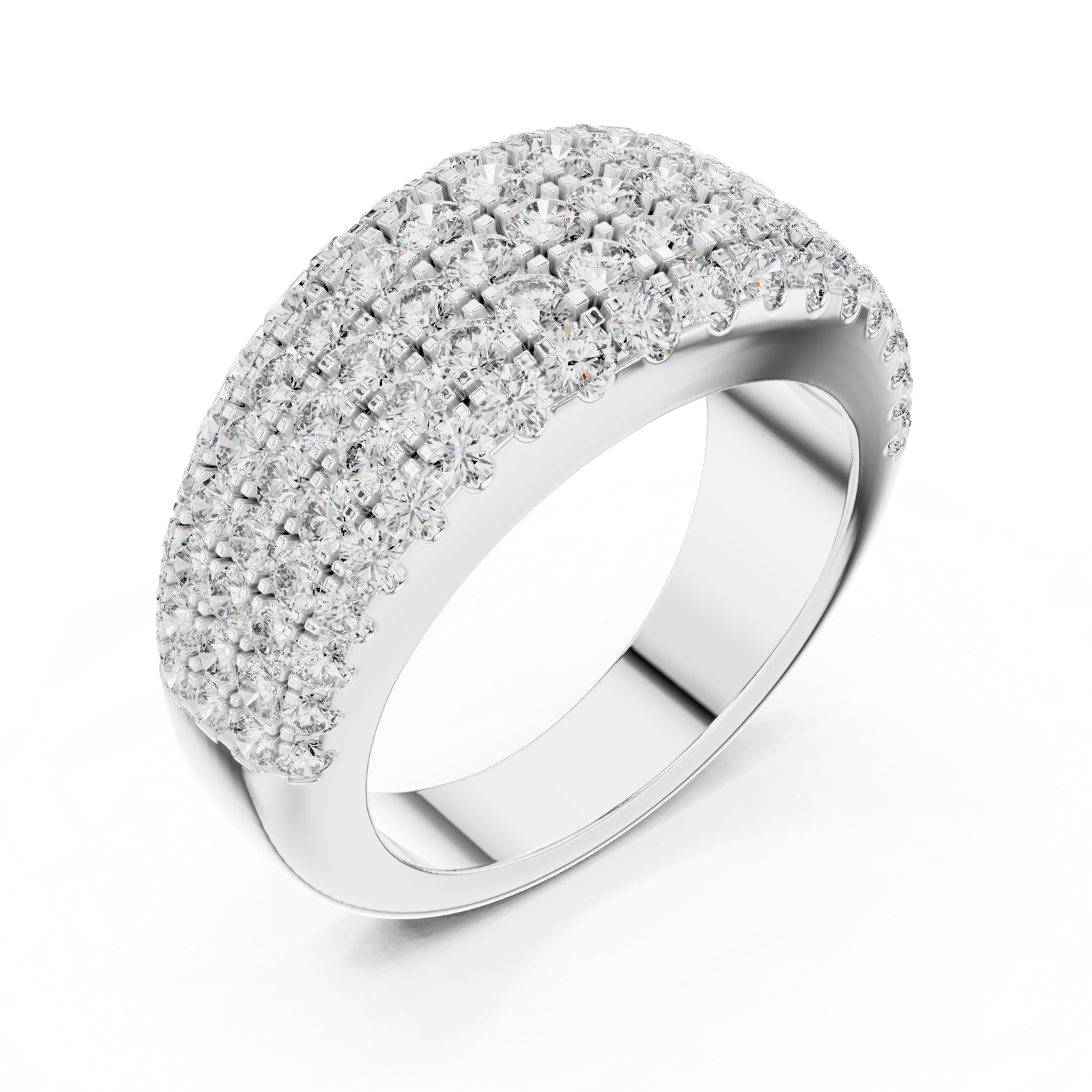 Gold Ring L03-02, White Gold, view 2