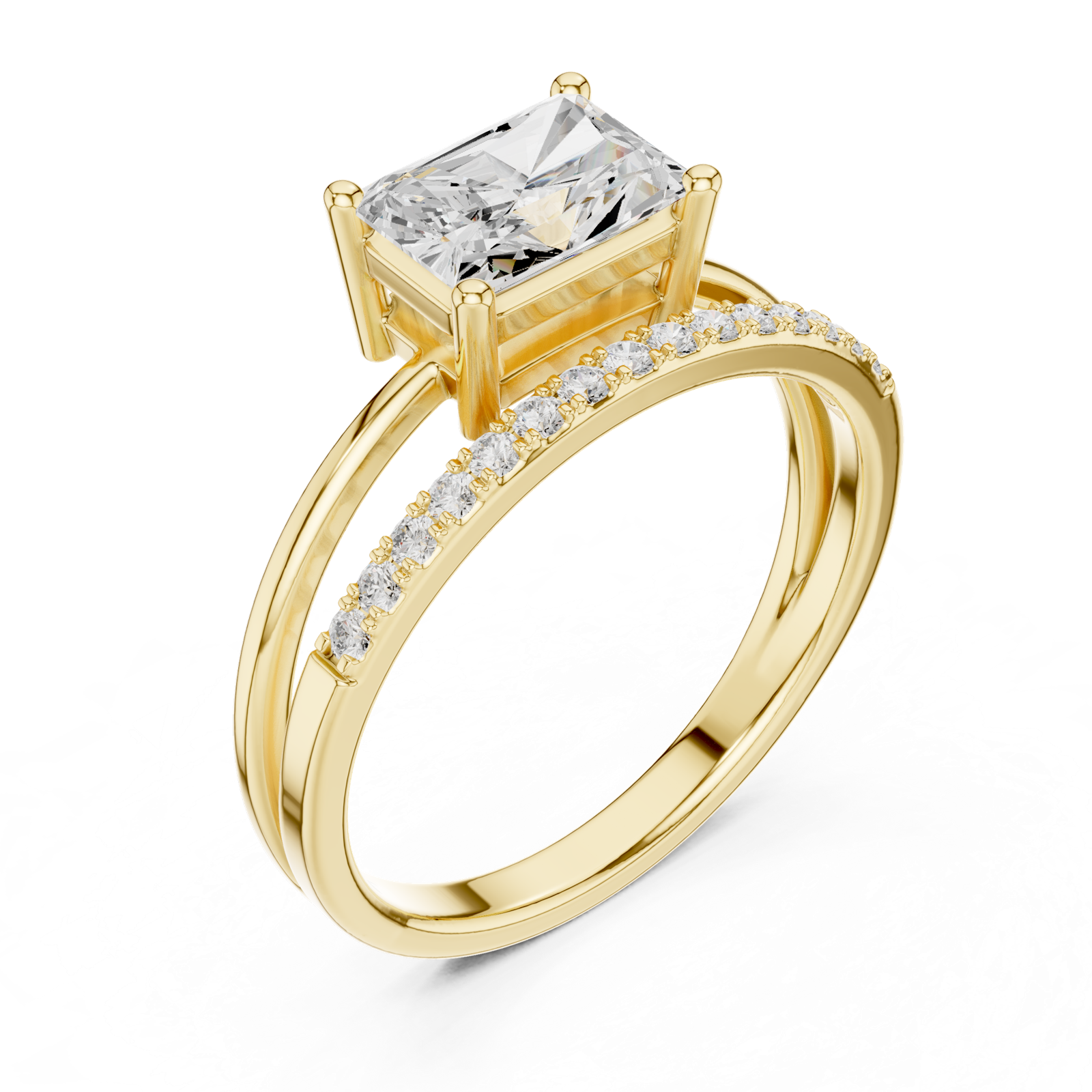 Gold Ring DDLR-471, Yellow Gold, view 2