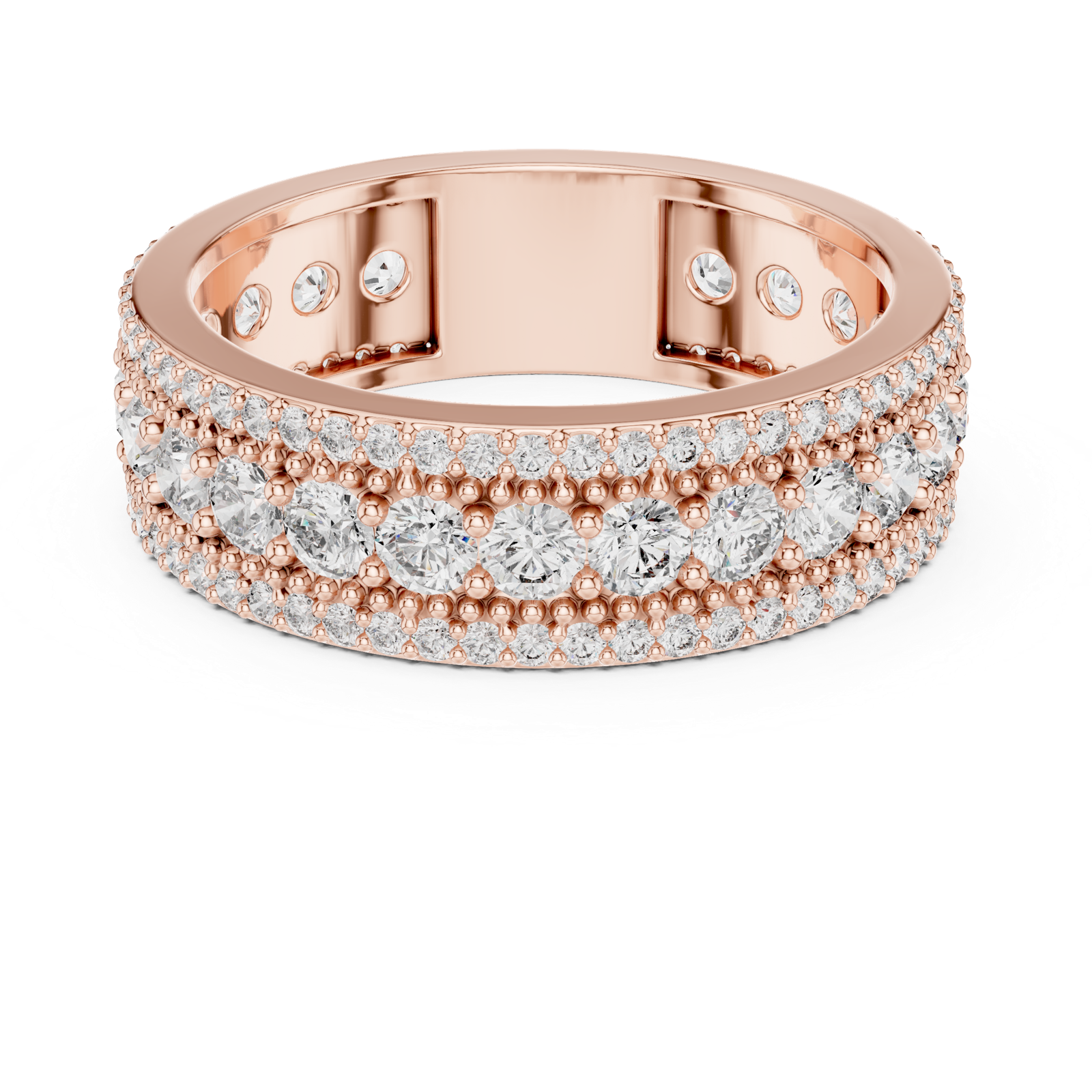 Gold Ring DDLR-224, Rose Gold, view 4