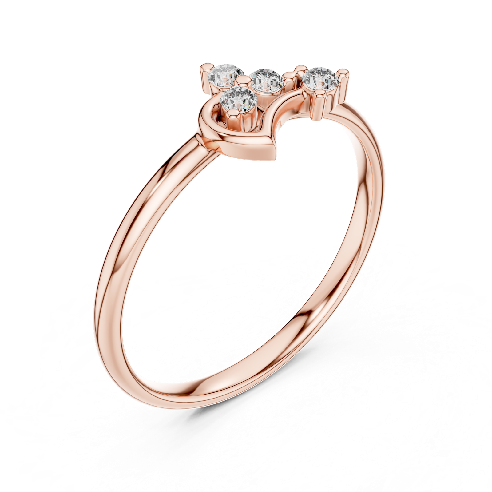 Gold Ring 1 (377), Rose Gold, view 2