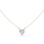 Gold Jewelry DDPO-001, Heart center stone, Yellow Gold