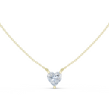 Gold Jewelry DDPO-001, Heart center stone, Yellow Gold