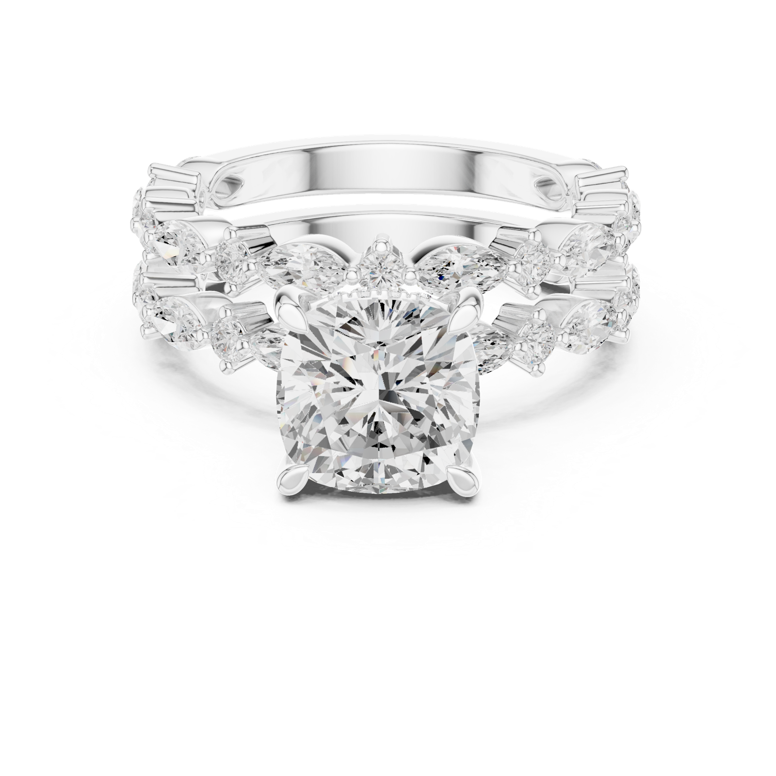 Gold Ring DDLR-951, White Gold, view 4
