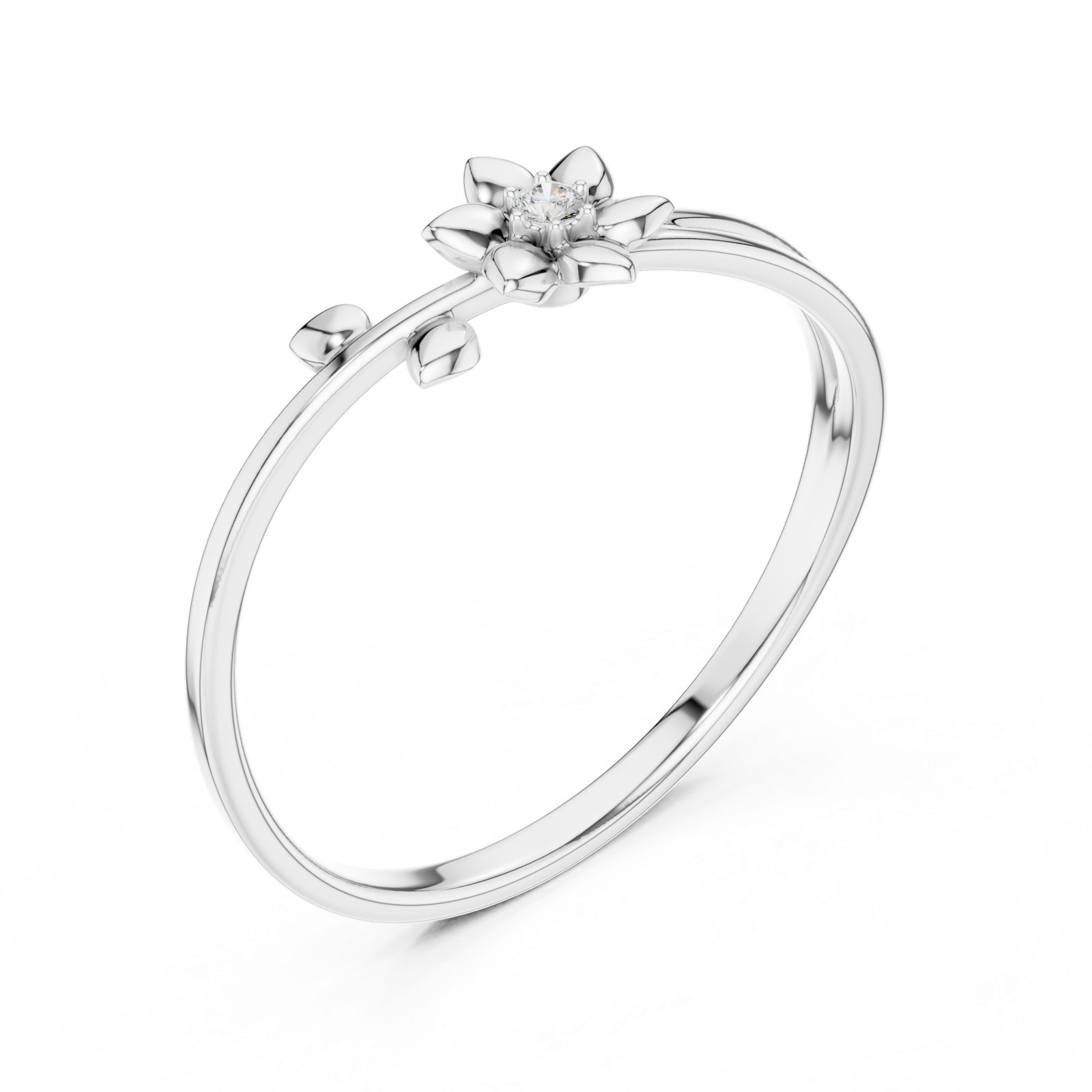 Gold Ring 1 (137), White Gold, view 2