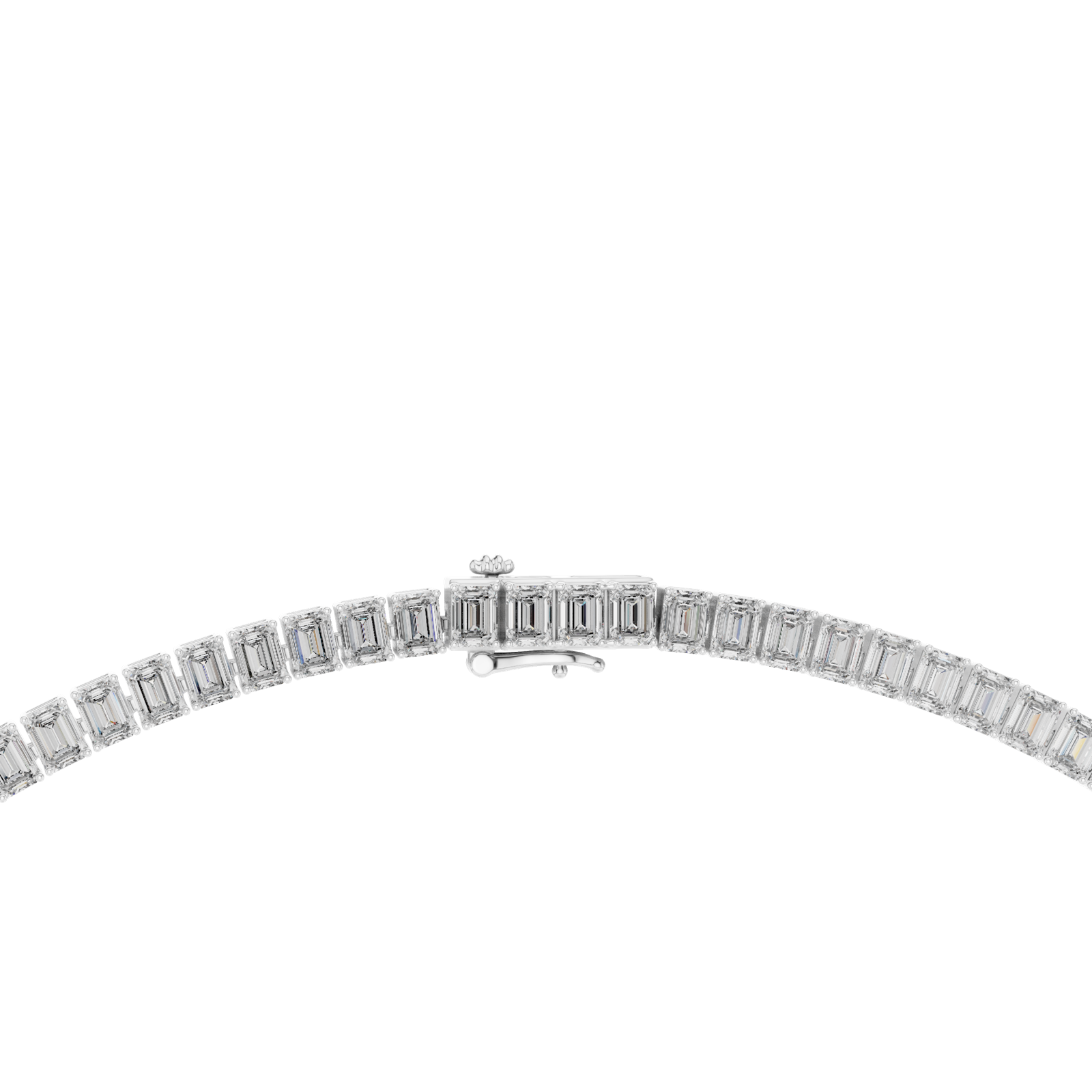 Gold Necklace GNK-0051, White Gold, view 4