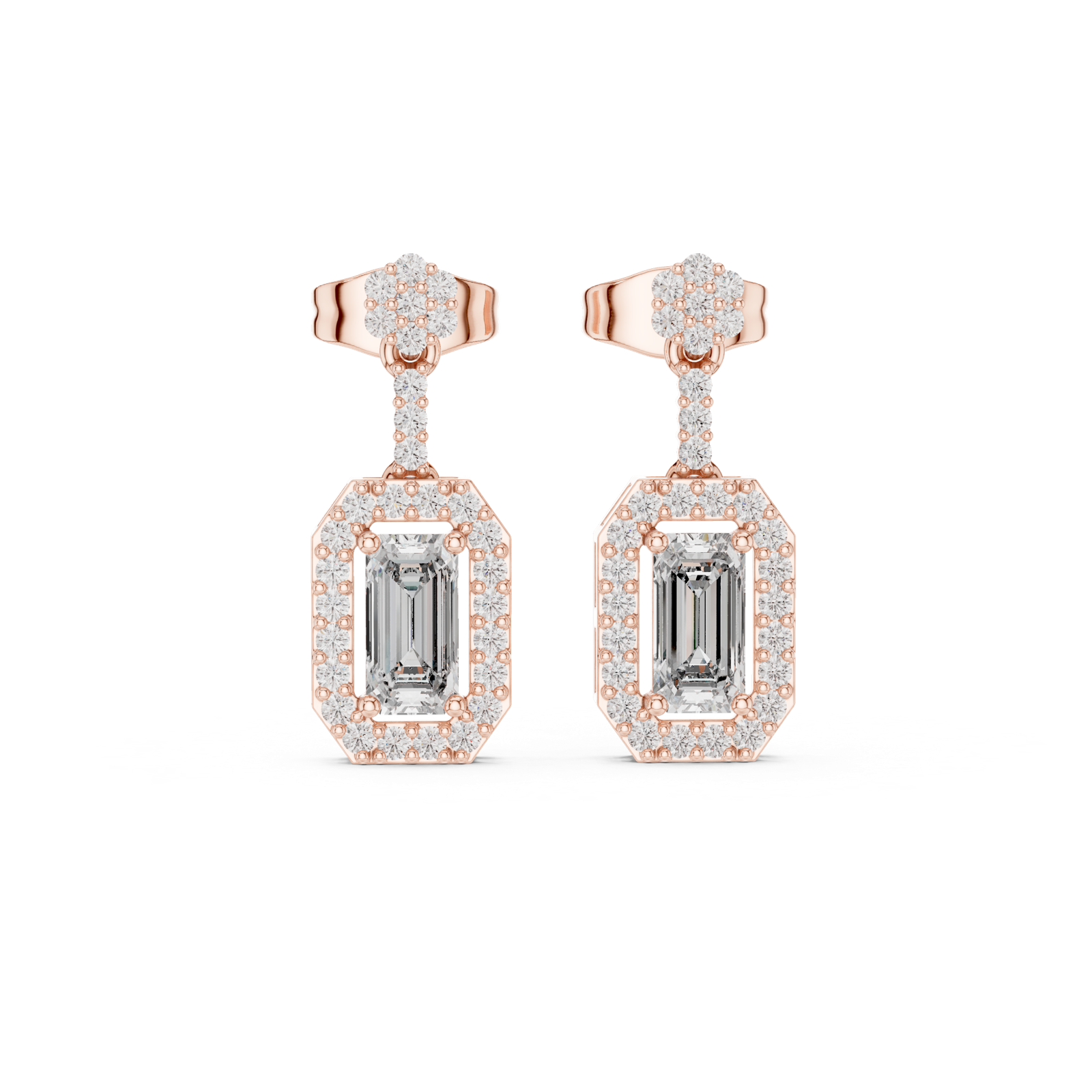 Gold Earrings 3-10011E_156_S, Rose Gold
