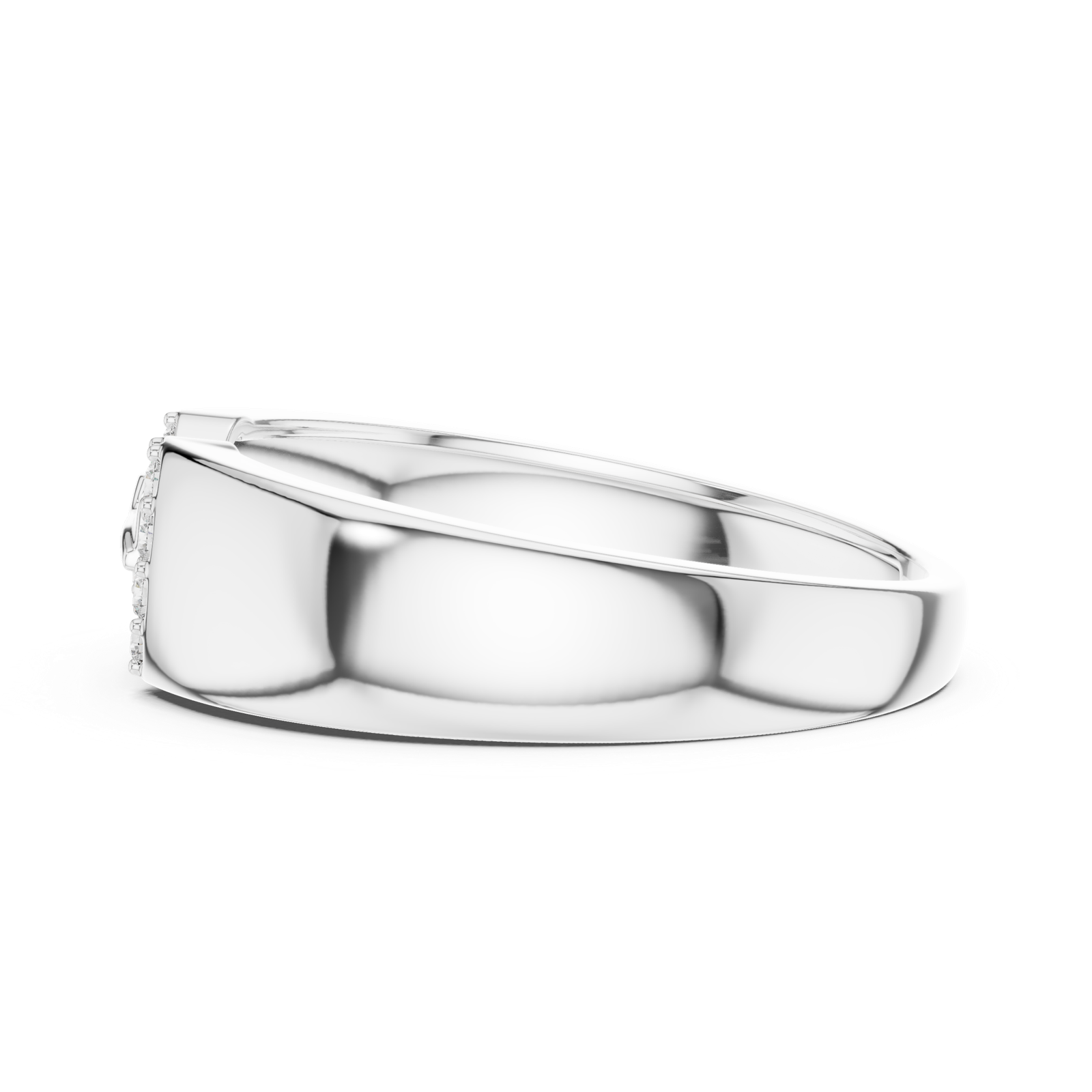 Gold Ring LR-01 (33), White Gold, view 3