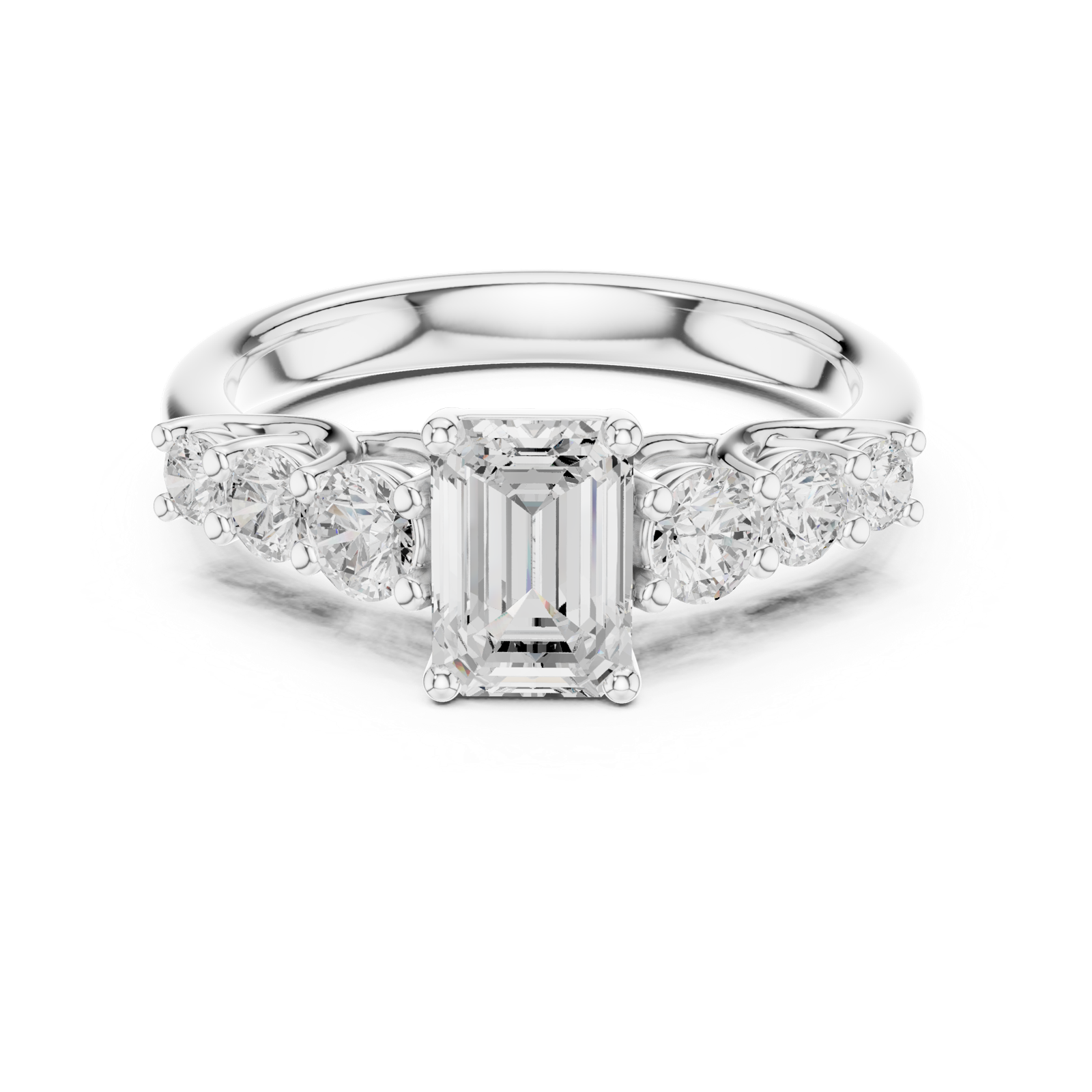Gold Ring DDLR-702, White Gold, view 4