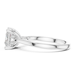Gold Ring DDLR-163, Princess center stone, White Gold, view 3