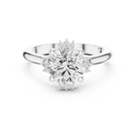 Gold Jewelry L35-123, Round center stone, White Gold, view 4