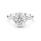 Gold Jewelry L35-123, Round center stone, White Gold, view 4