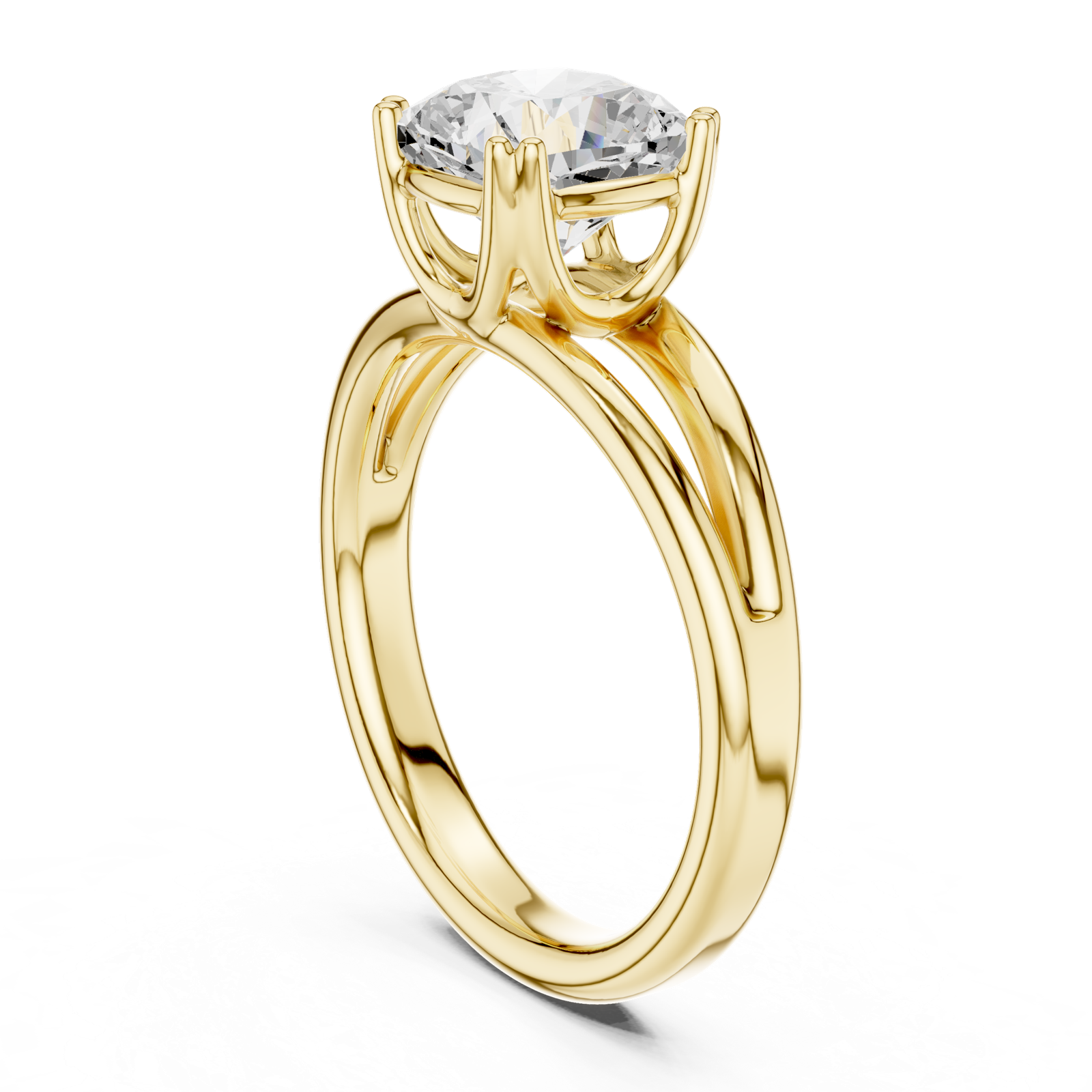 Gold Jewelry L36-7, Cushion center stone, Yellow Gold, view 1