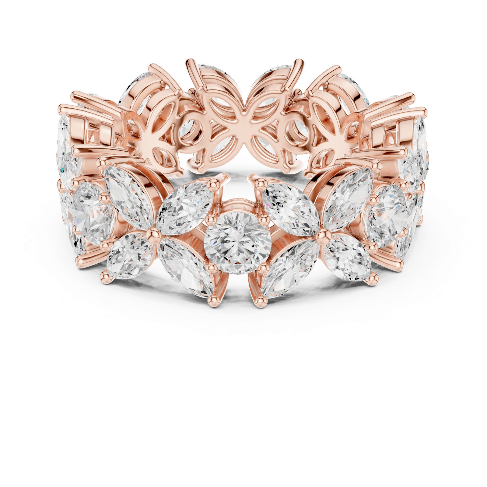 Gold Ring DDLR-439, Rose Gold, view 4